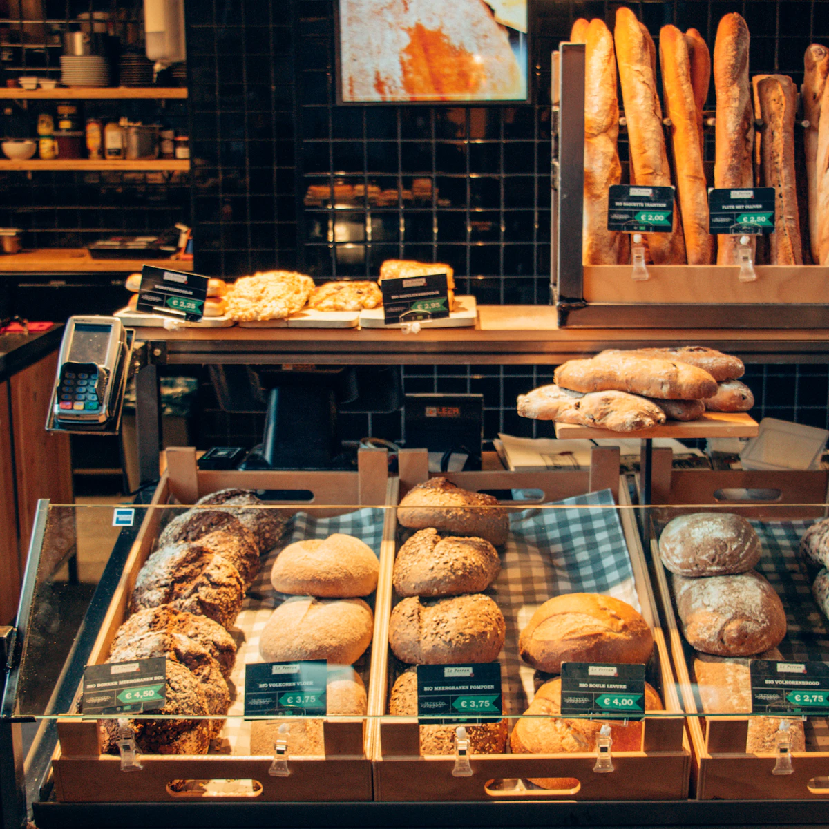 Comptoir d’une boulangerie artisanale